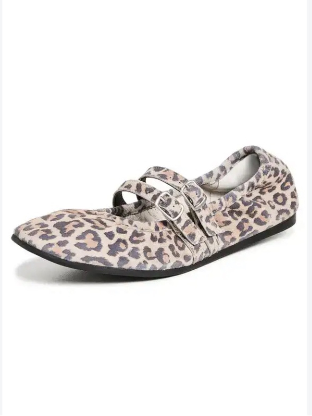Free People Gemini Leopard Print Ballet Flats